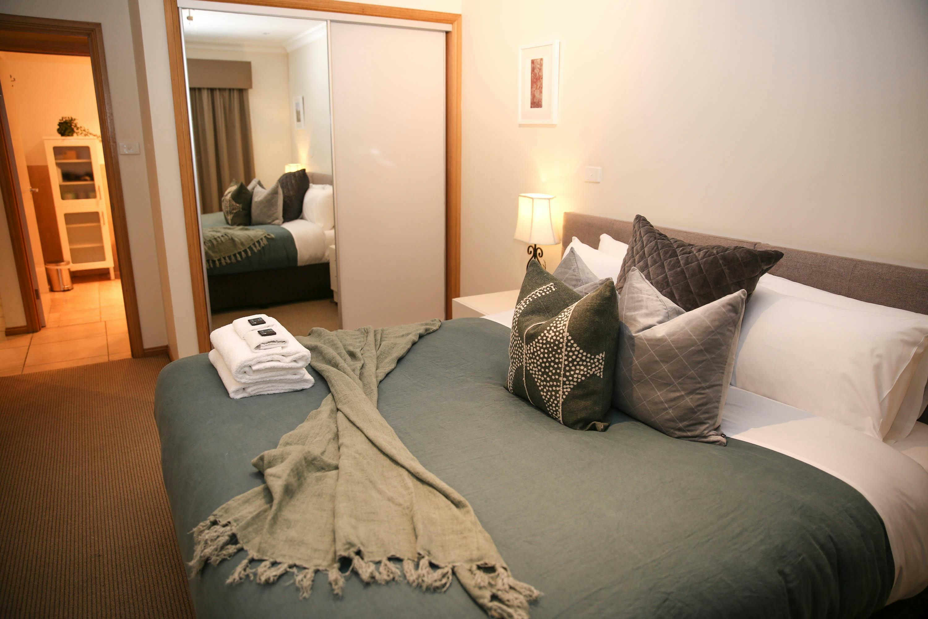 Master Bedroom at The Outta Towner with Alpine Valley Getaways