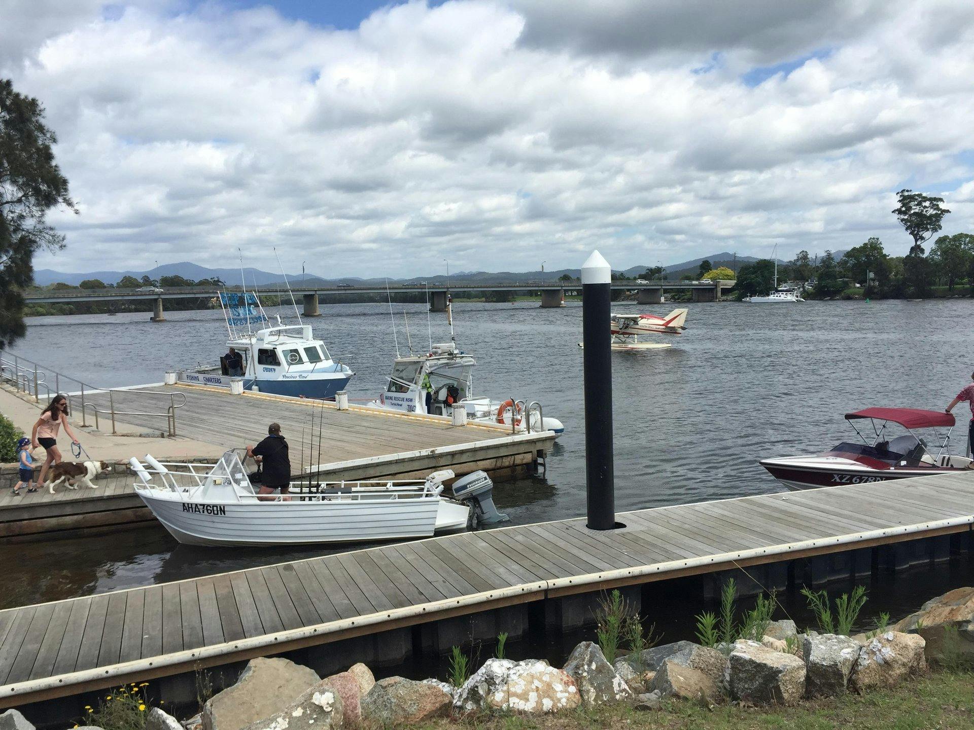 Boat ramp and pontoon on Moruya River