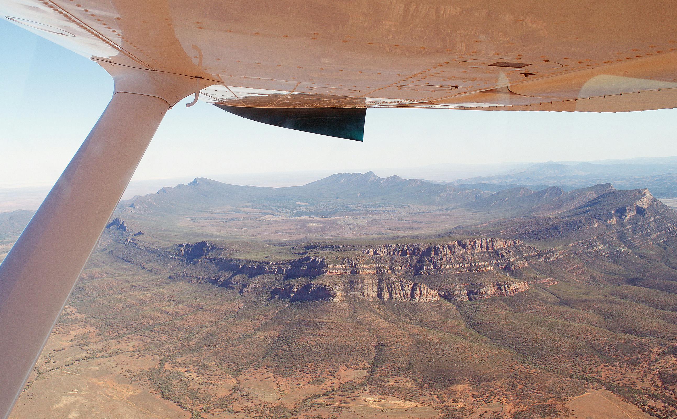 Arial views of Wilpena Pound during a scenic flight