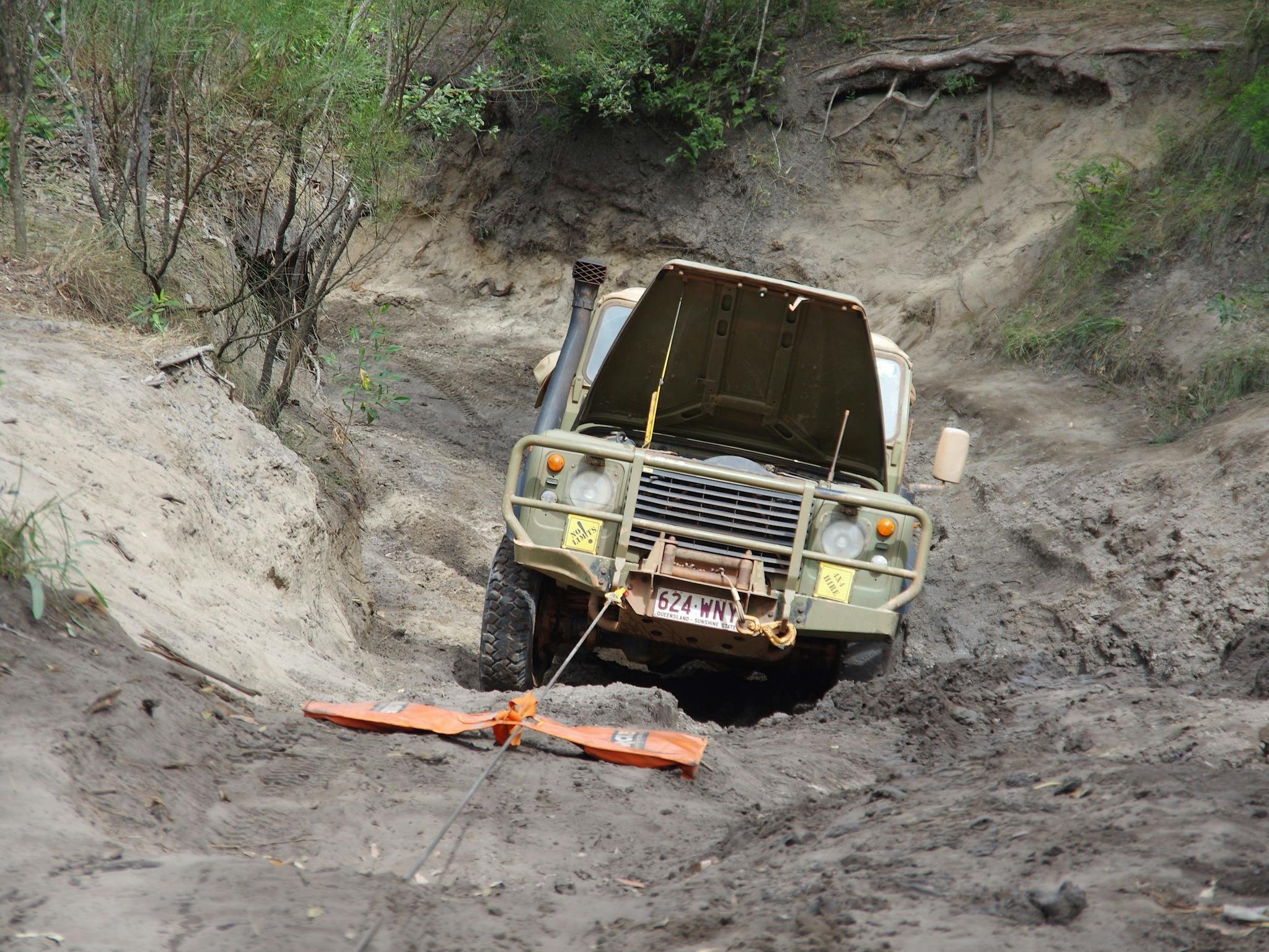Winching out of Gunshot Creek Winching out of Gunshot Creek