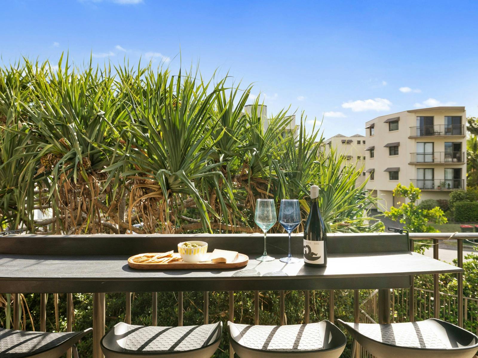 Private balcony area with BBQ