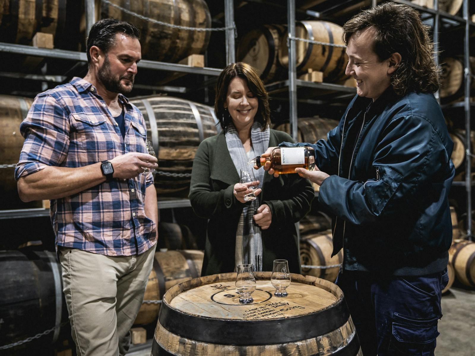 Gin tasting at Spring Bay Distillery
