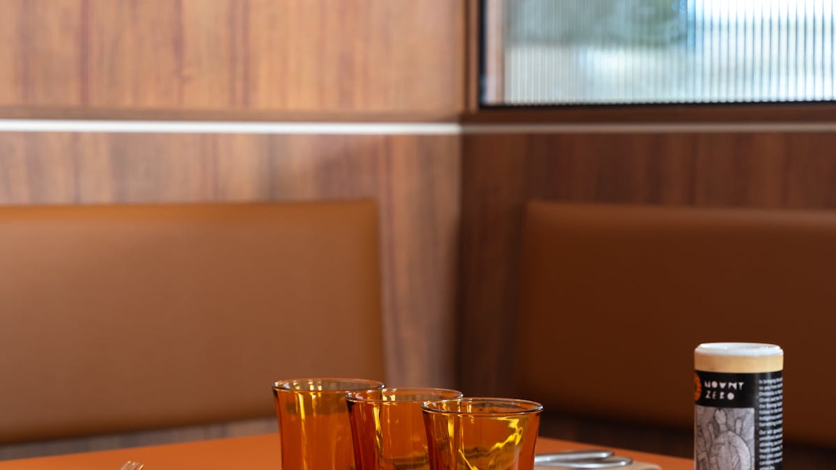 Our indoor private booths, with open air dining and air conditioning available.