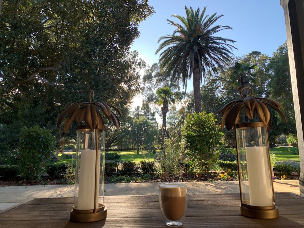 coffee on front lawn