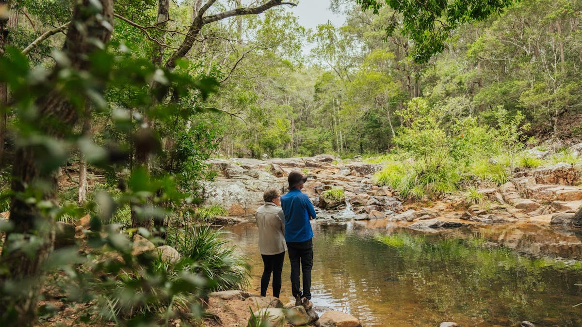 A couple admiring the view