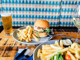 We've got all your classic pub favourites from burgers, schnitzels, steaks and fish and chips!