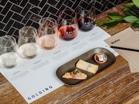 Enjoy a wine flight with accompanying snacks in our Tasting Room.