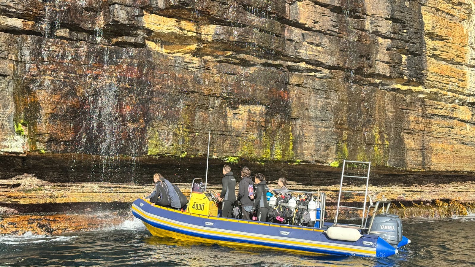 Go Dive Tasmania Boat in Waterfall Bay