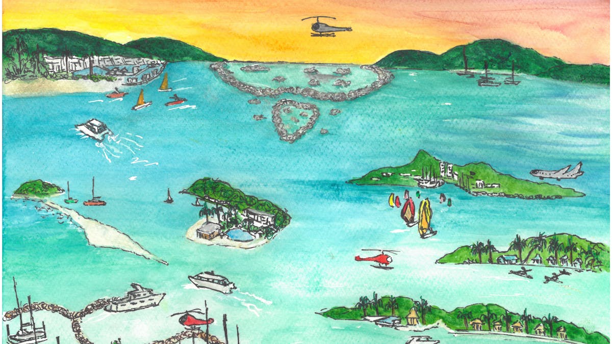 Painting art of Whitsundays