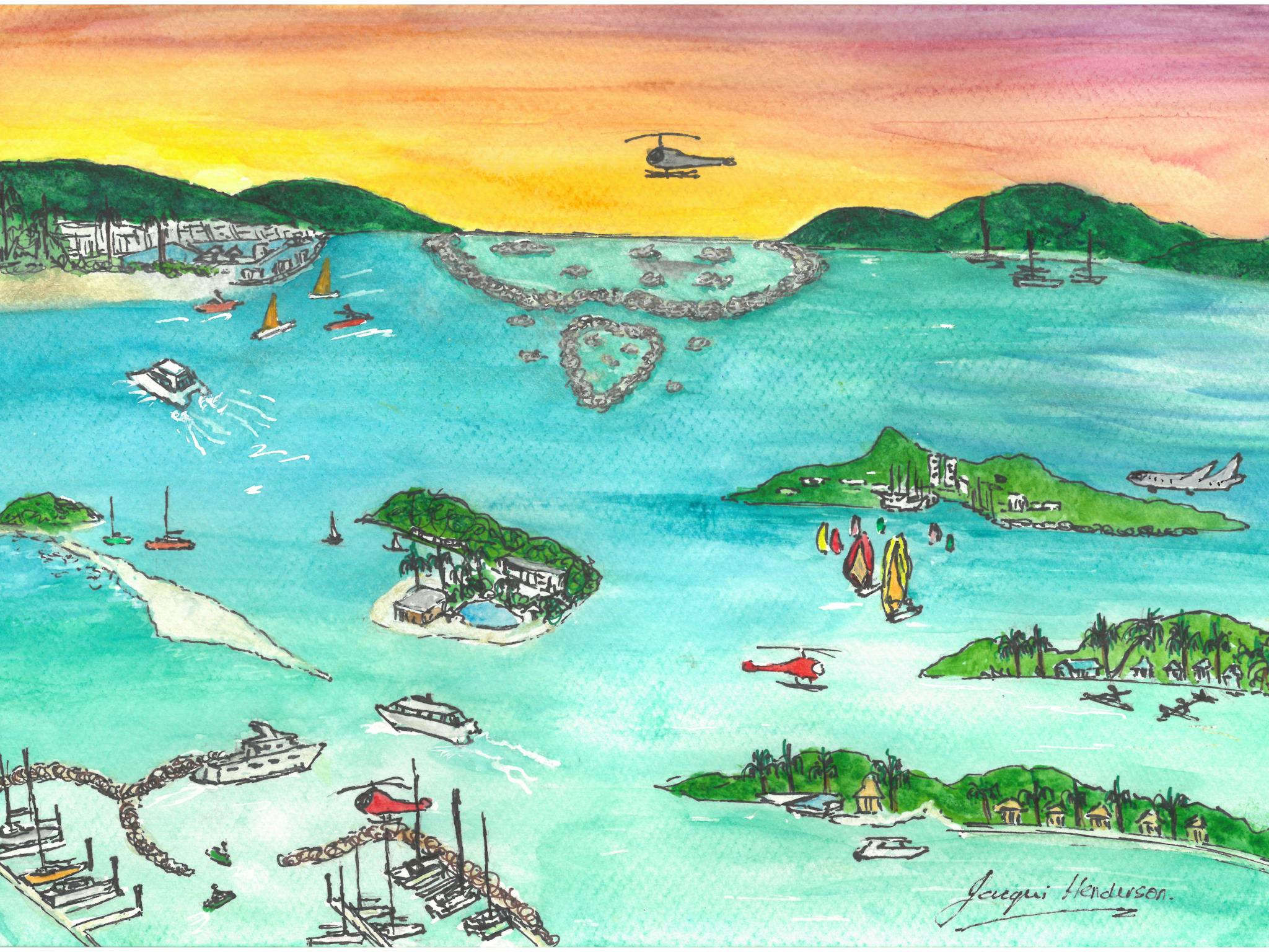 Painting art of Whitsundays Painting art of Whitsundays