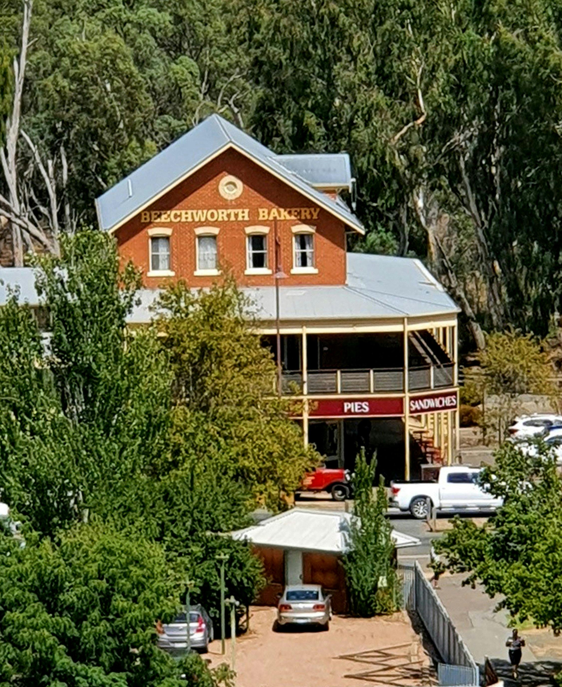Beechworth Bakery Echuca in its picturesque setting right on the river