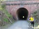 Cycle Dindi passes through the Cheviot Tunnel