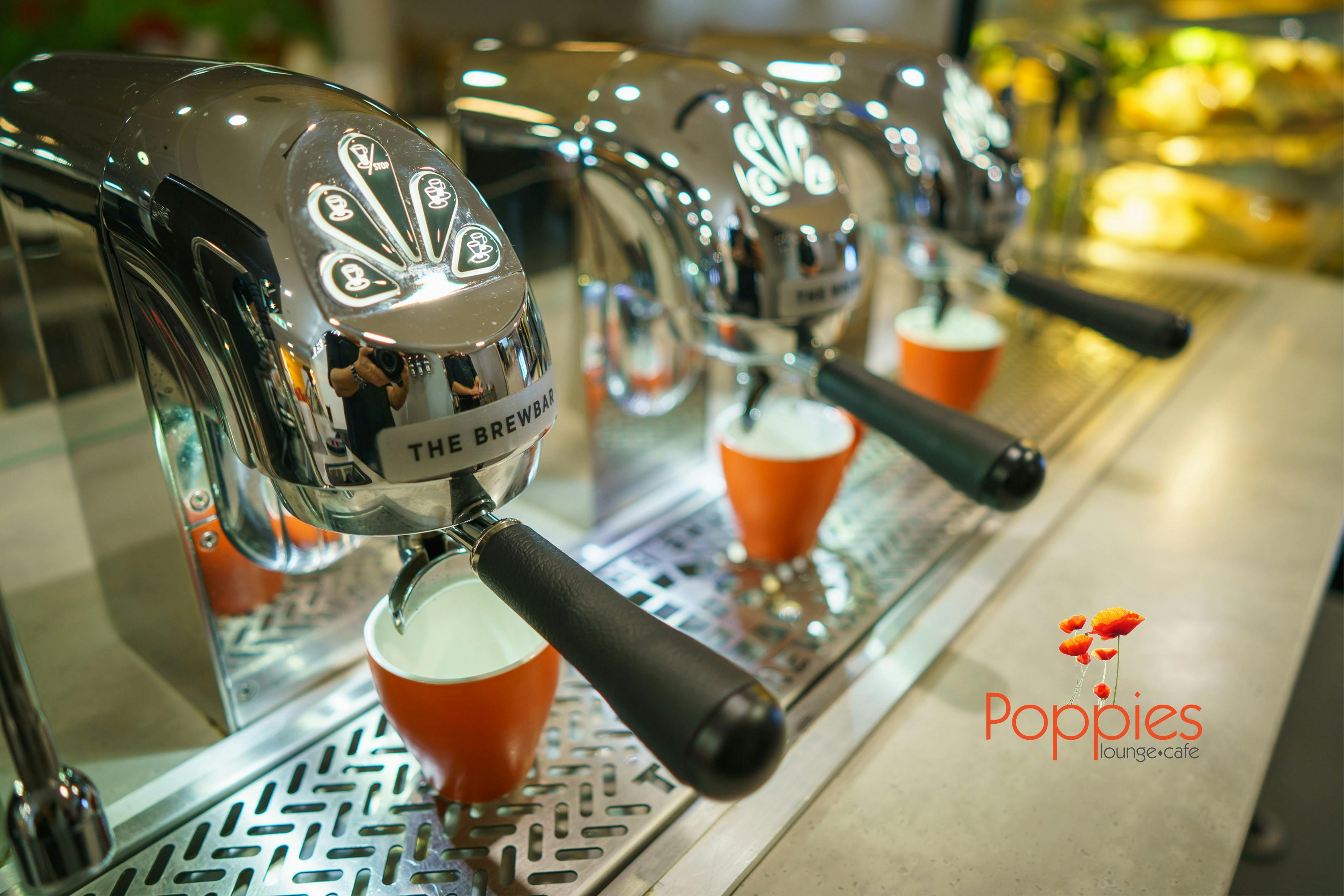 Poppies Cafe, for the best coffee, sweet treats and light meals.
