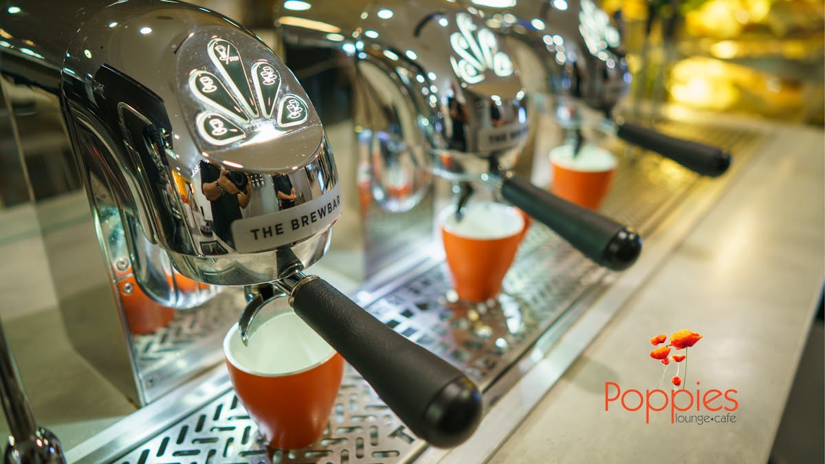Poppies Cafe, for the best coffee, sweet treats and light meals.