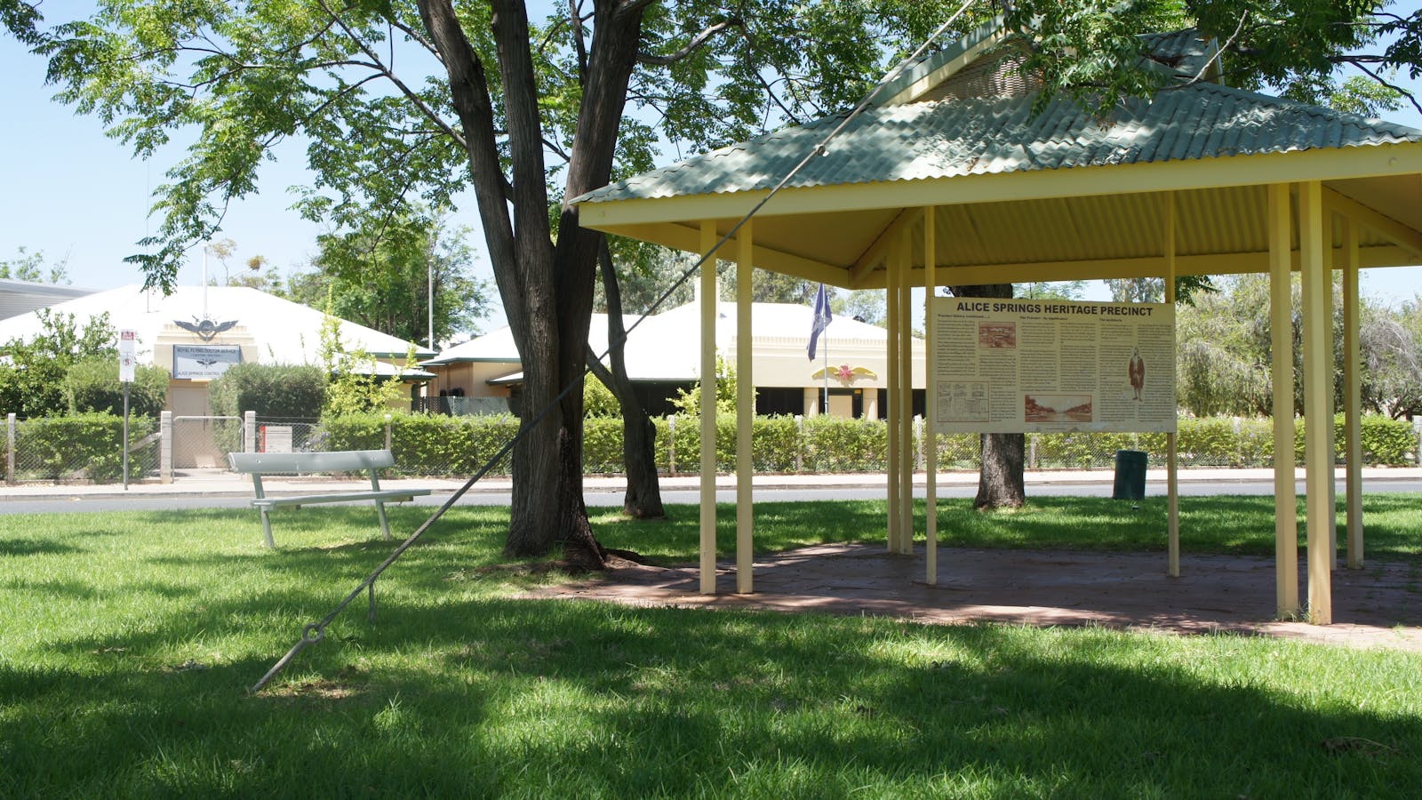 Interpretive Shelter for the Heritage Precinct, located in western end of Stuart Park, in front of RFDS Museum.