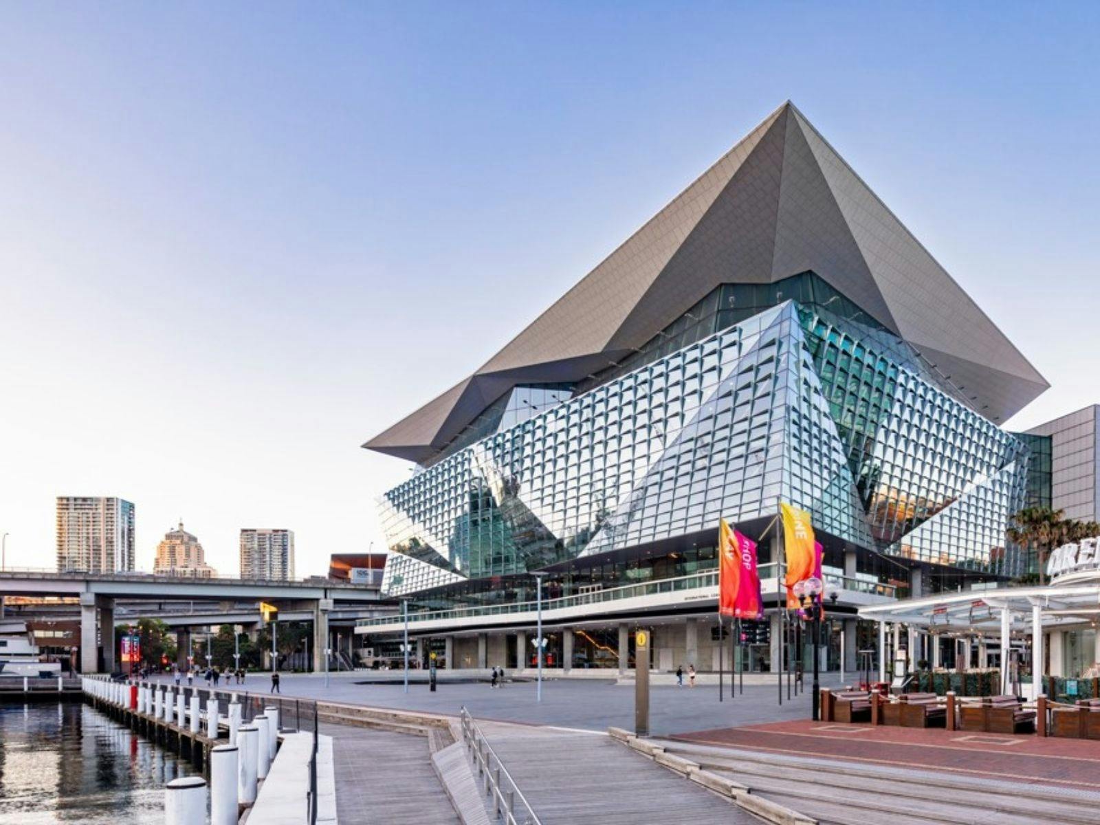 Exterior shot of ICC Sydney's Convention Centre