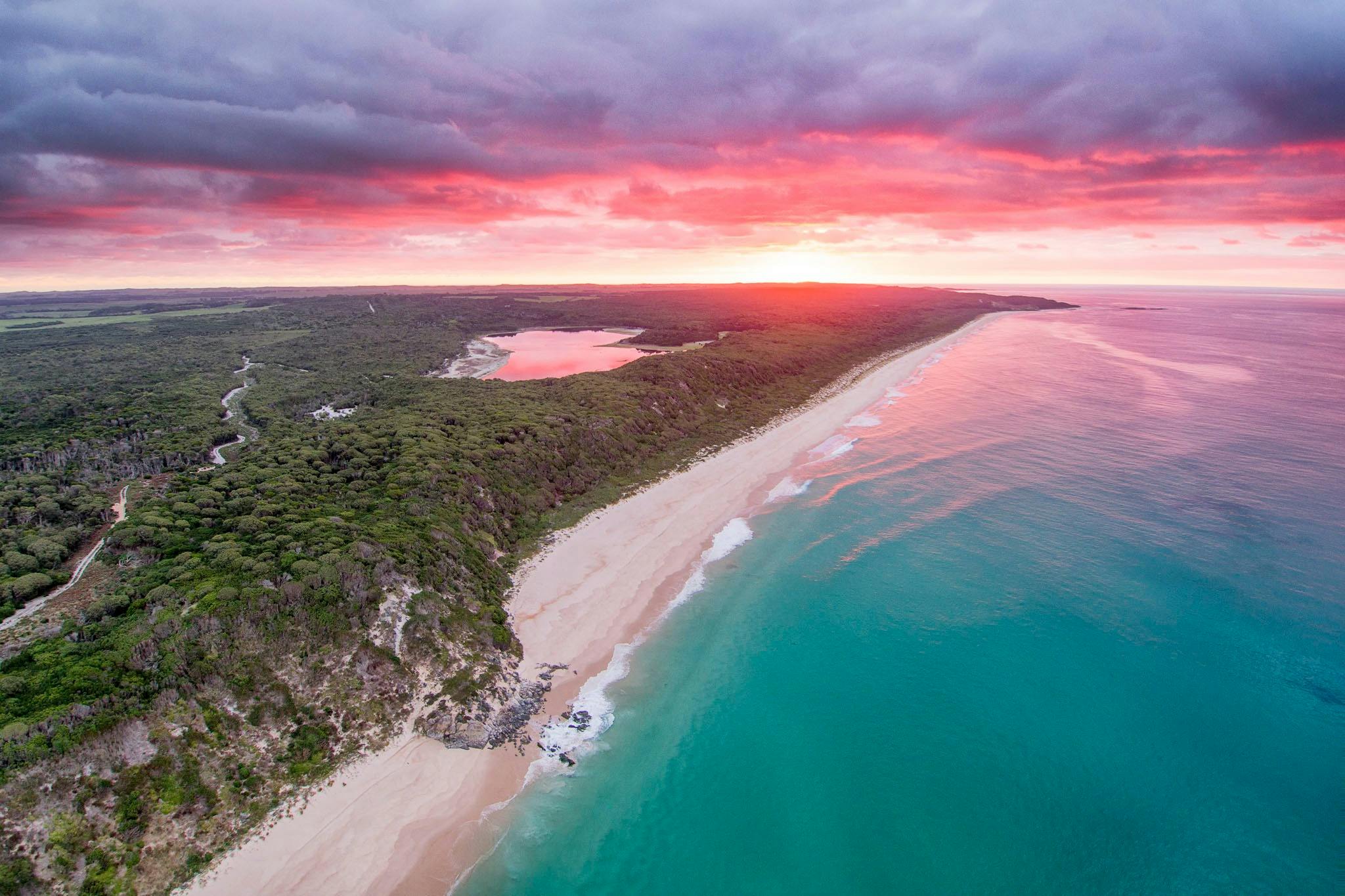 Sun set at Martha Lavinia Beach