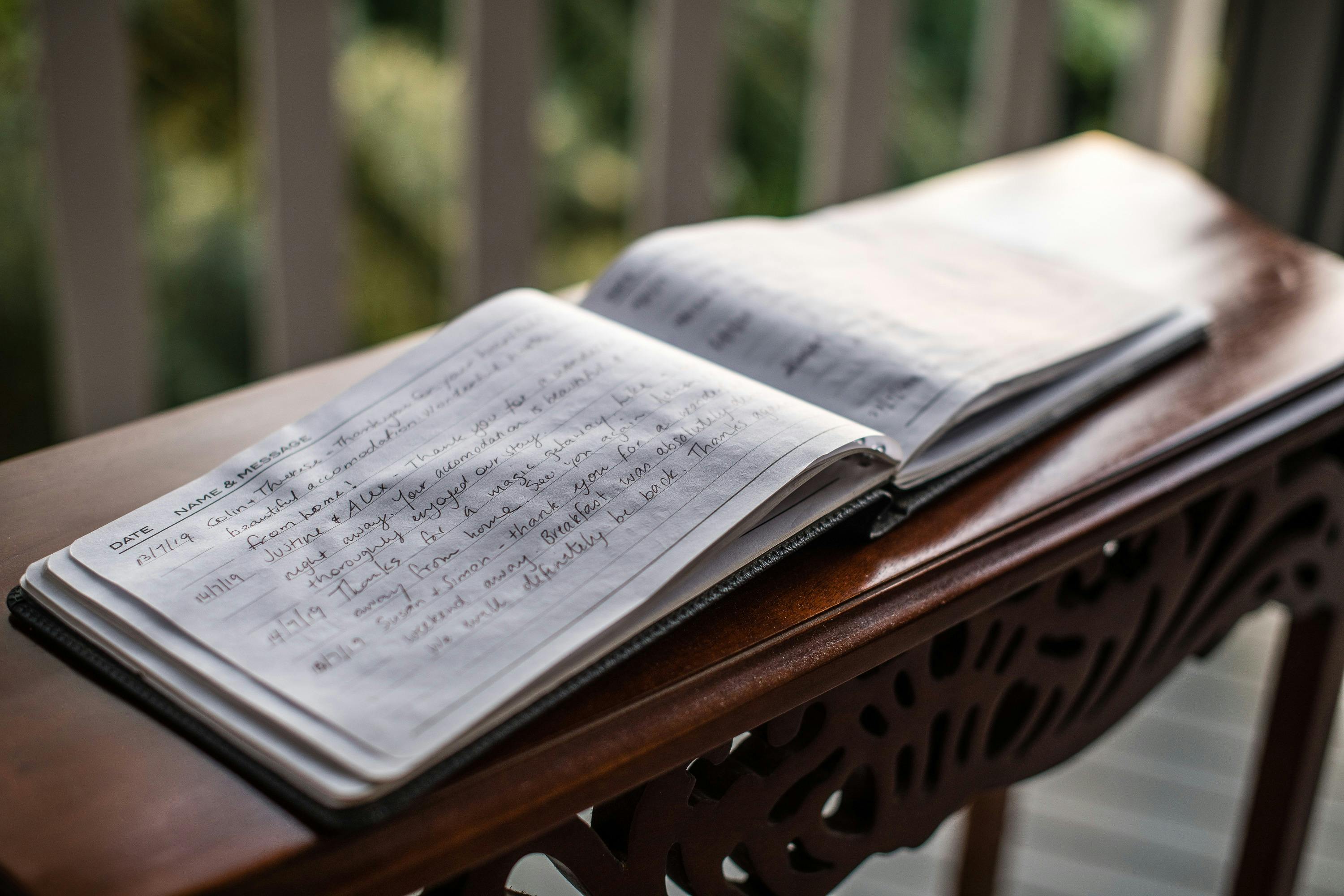 Visitors book - Testimonials on our web site