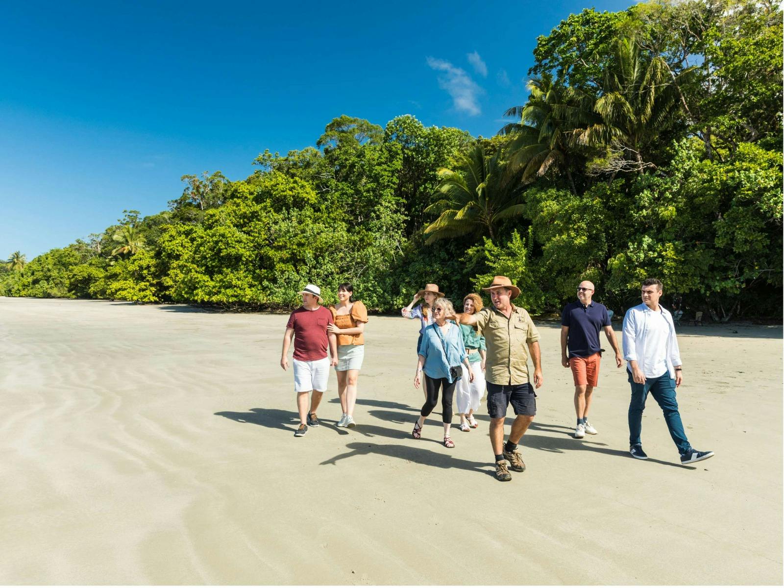 Stroll along Cape Tribulation Beach with your guide
