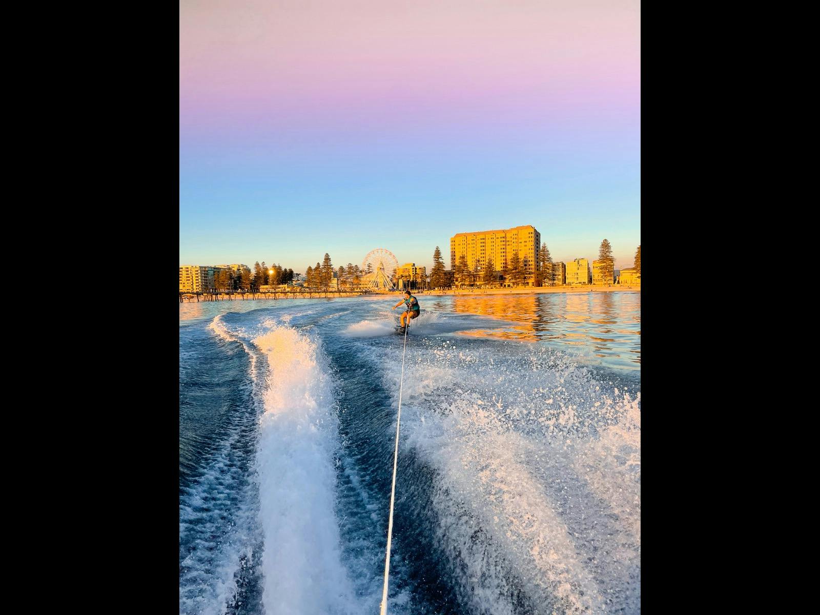 View from sitting on board a private jetski