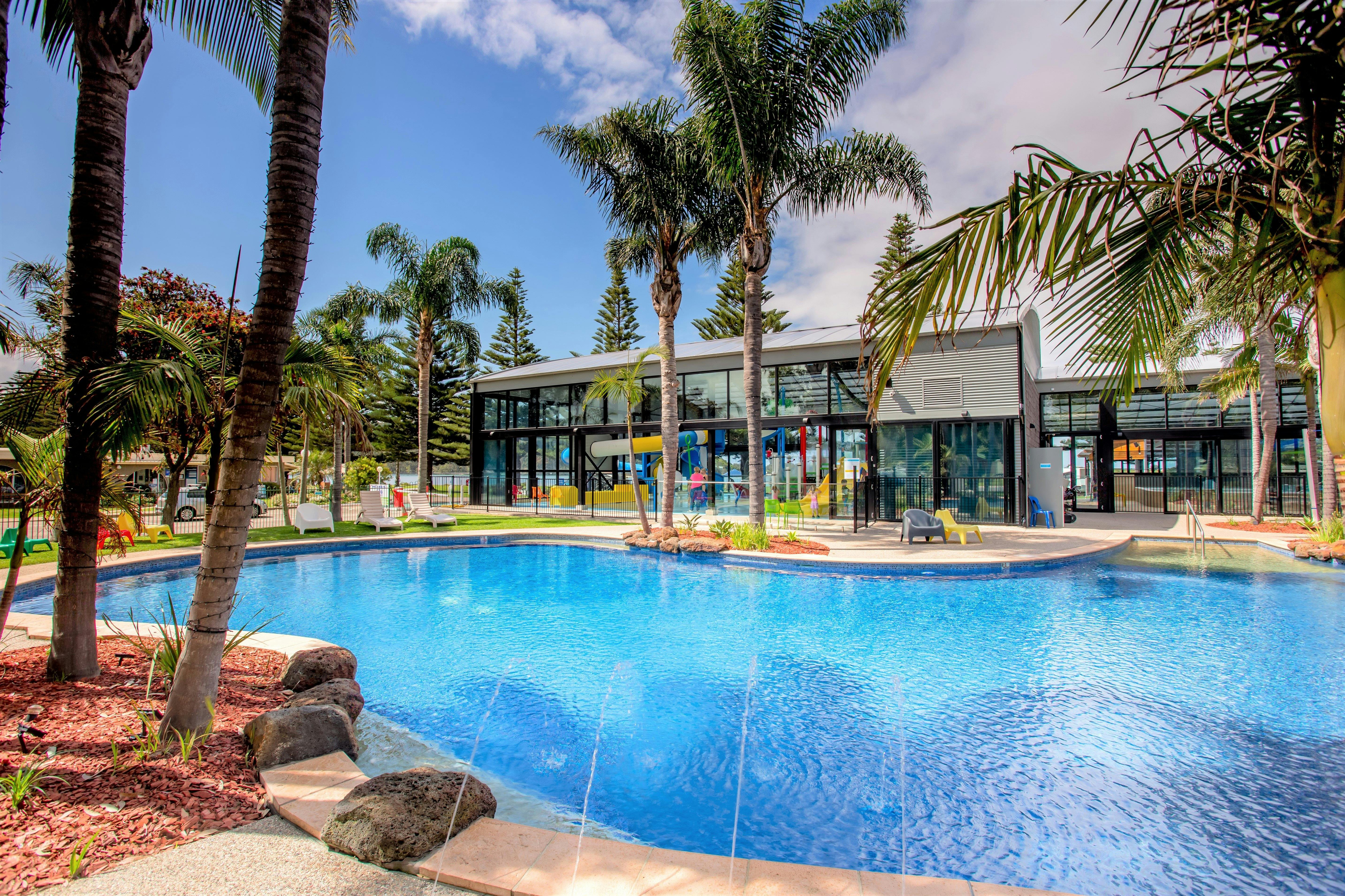 Monty's Island Oasis and Resort Pool - including indoor heated water park and spa pool