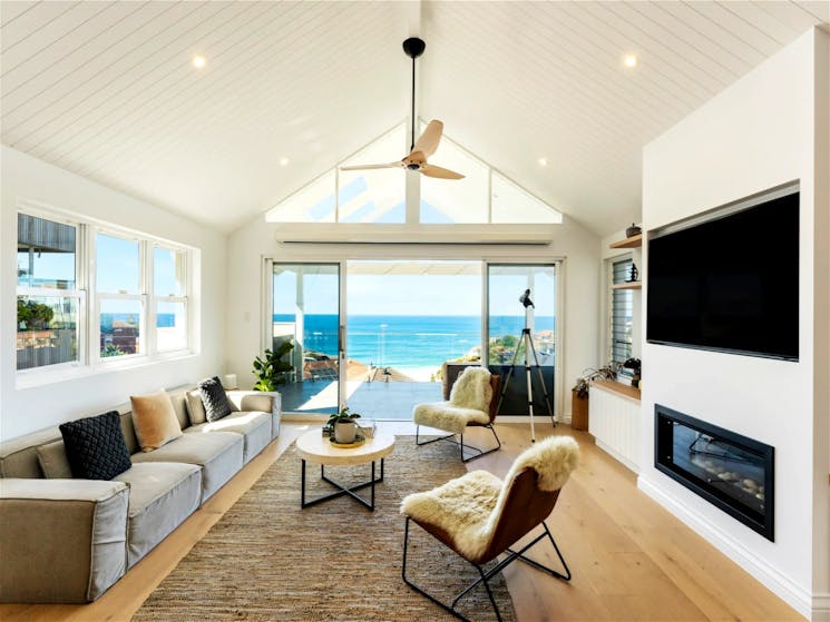 light-filled interior of Tamarama Surf View as well as the views