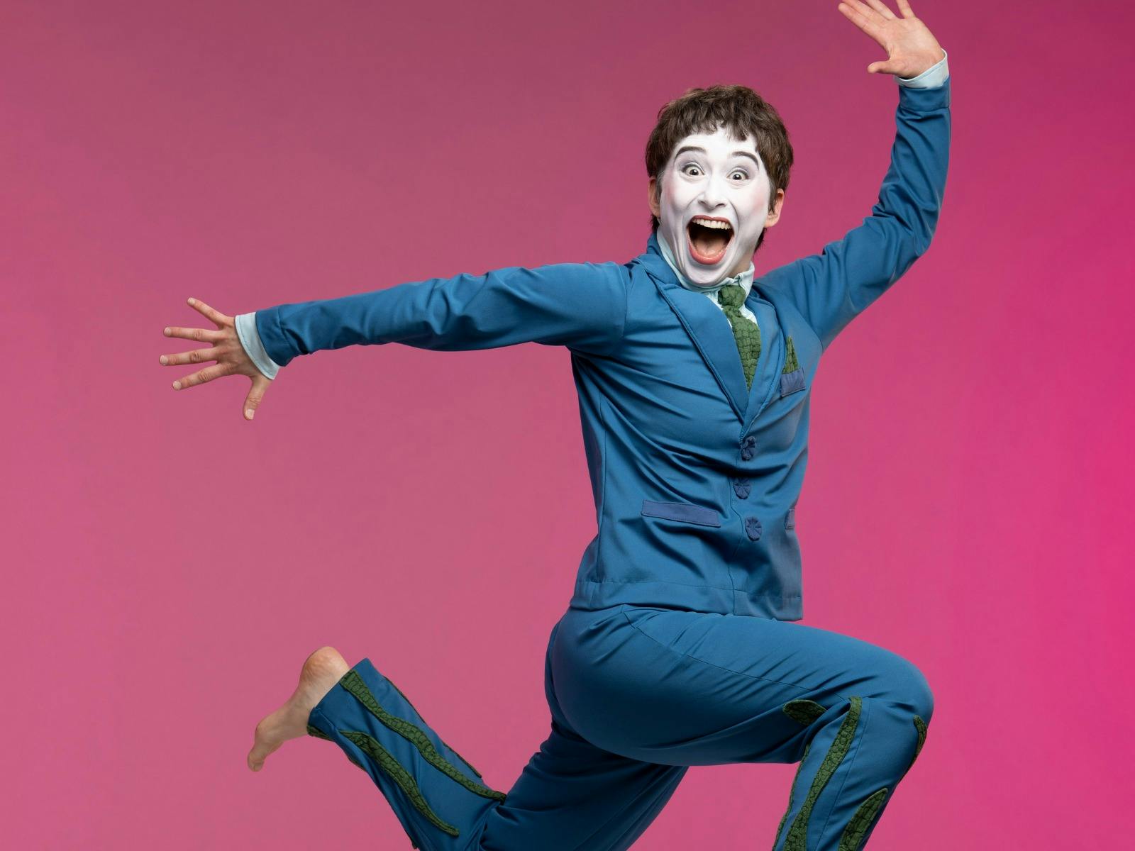 Person jumping & excited