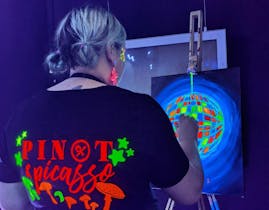 Image for Neon Nights: Boogie  - Glow in the Dark Paint & Sip Workshop