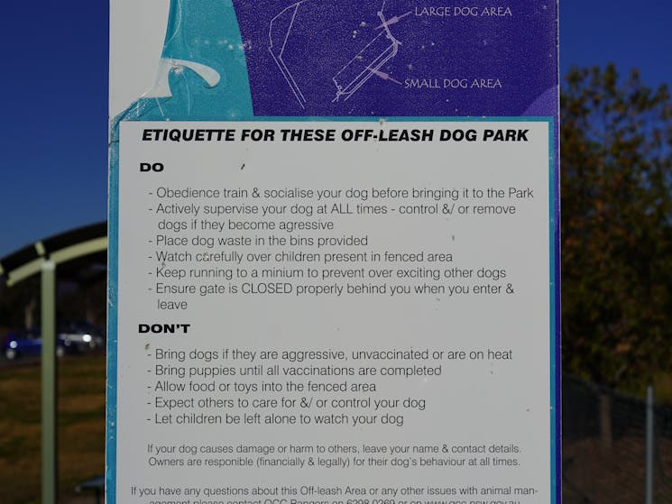 Dog Park Sign