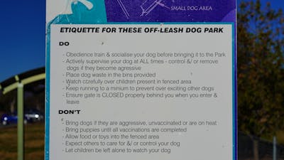 Dog Park Sign