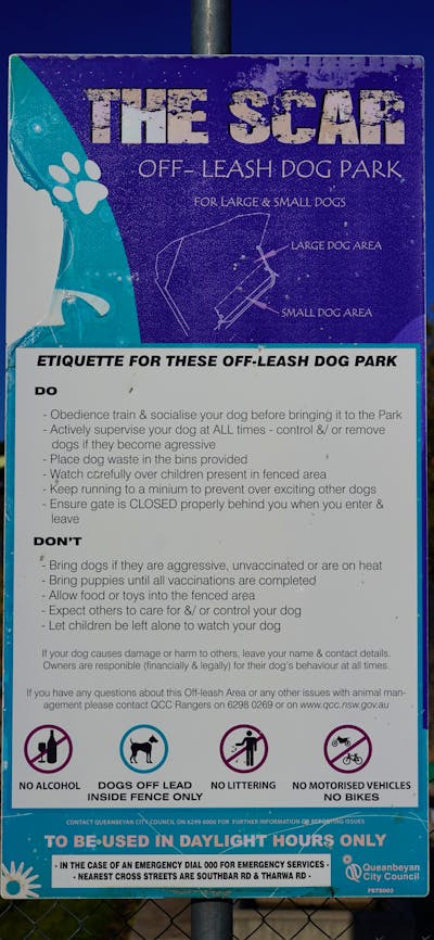 Dog Park Sign