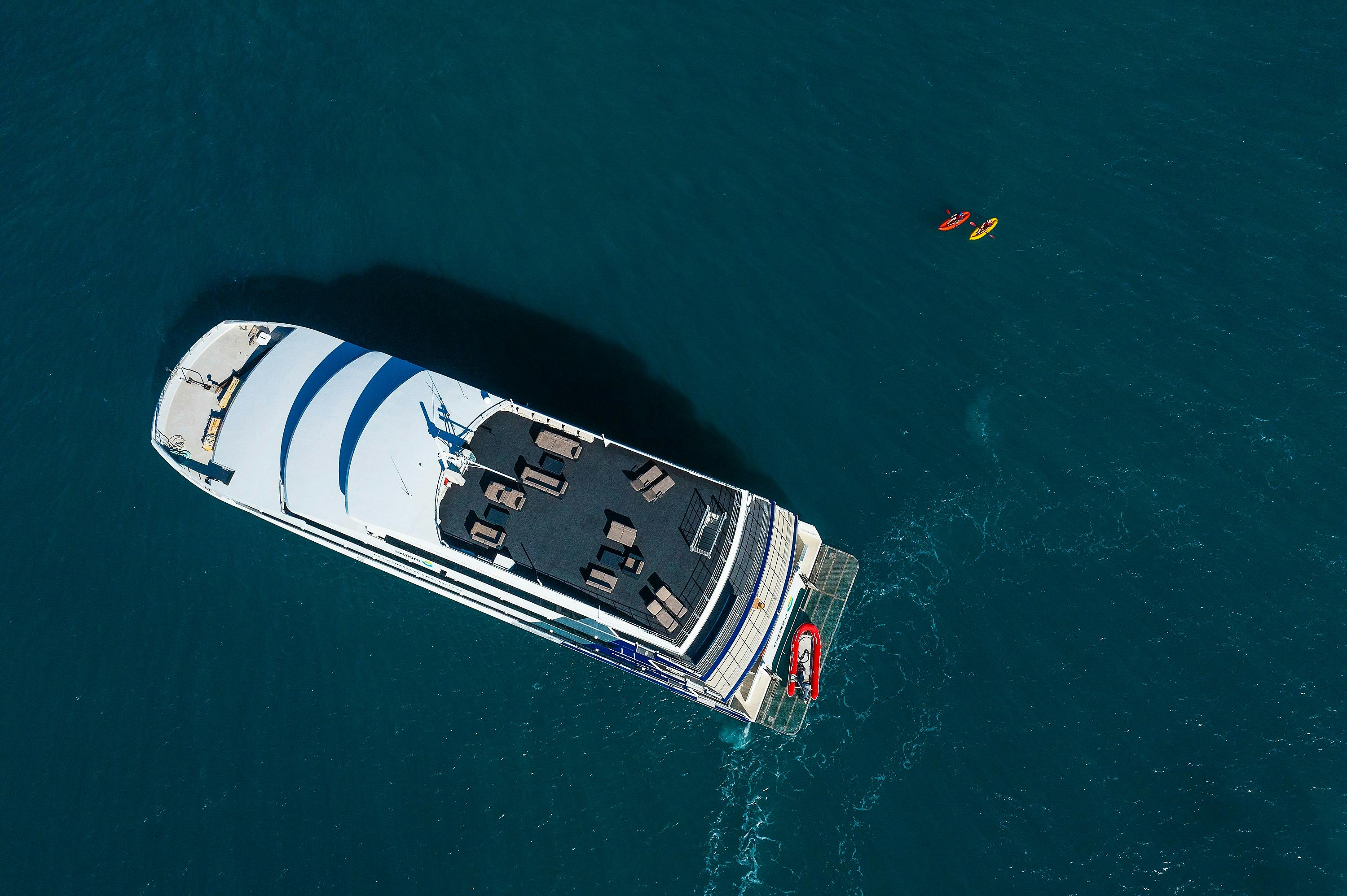 Aerial shot of Whitsunday Explorer