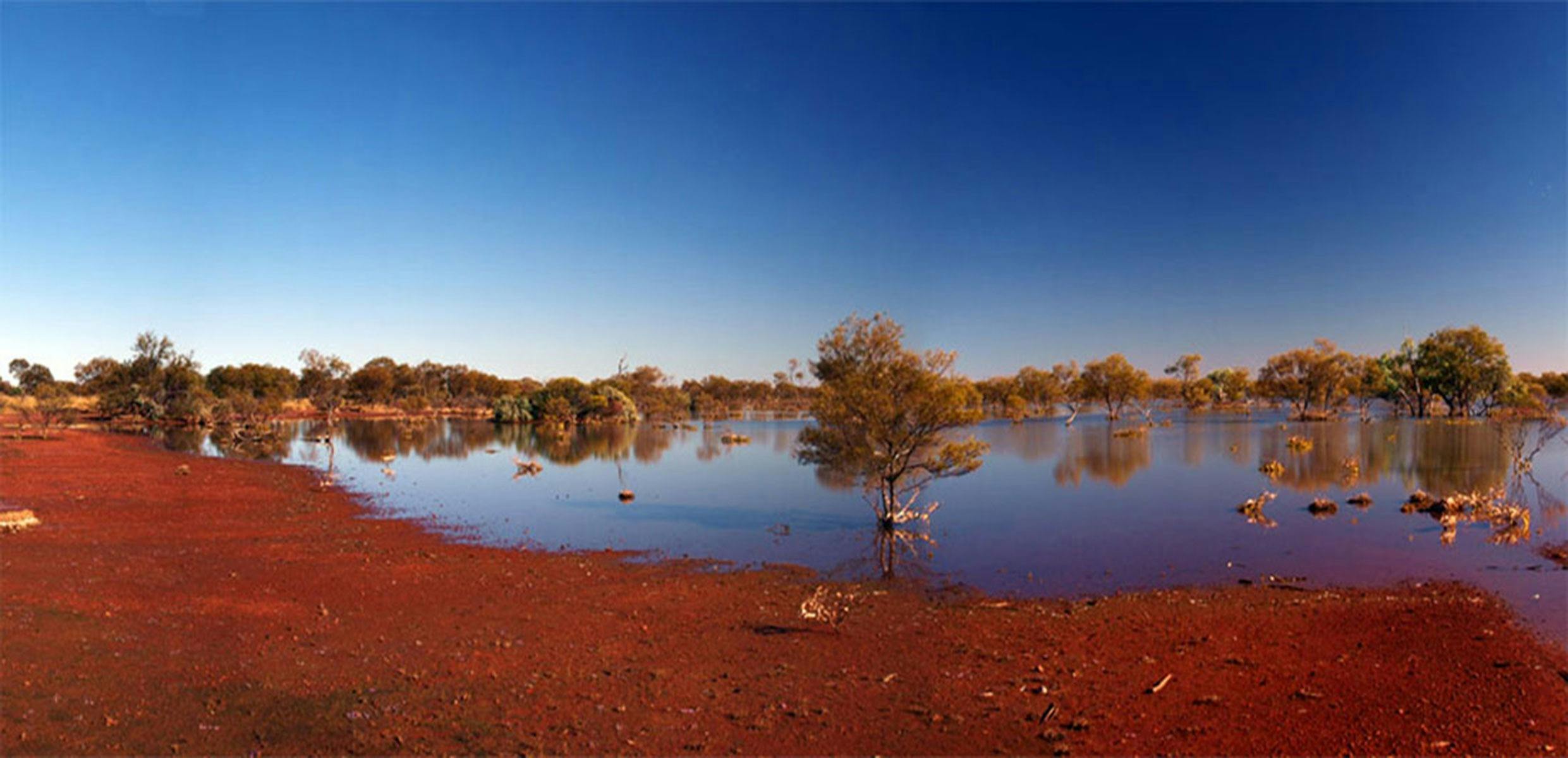 Remote lake cohen in flood