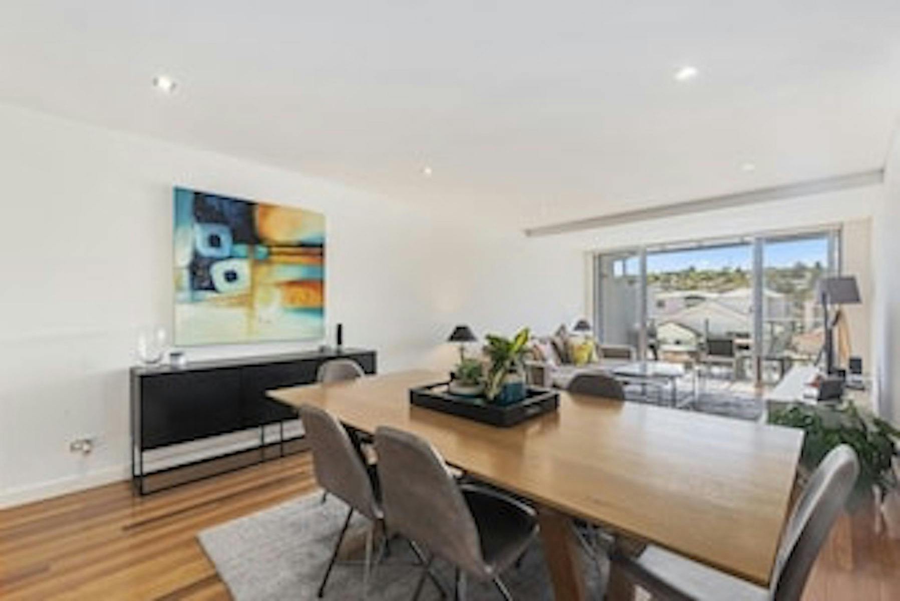 Open plan living and dining room
