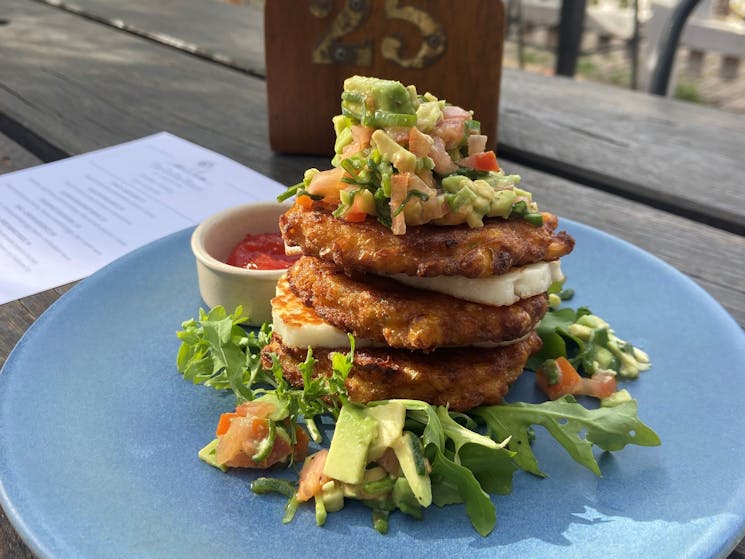 Mudgee Cafe, Corn Fritters