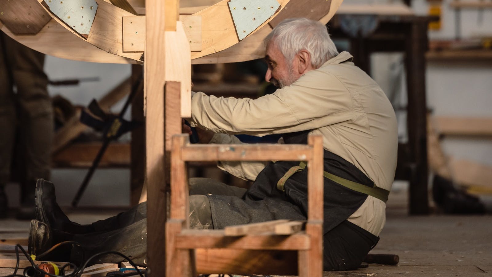 Building wooden boats is slowing down, taking the time to appreciate the craft.