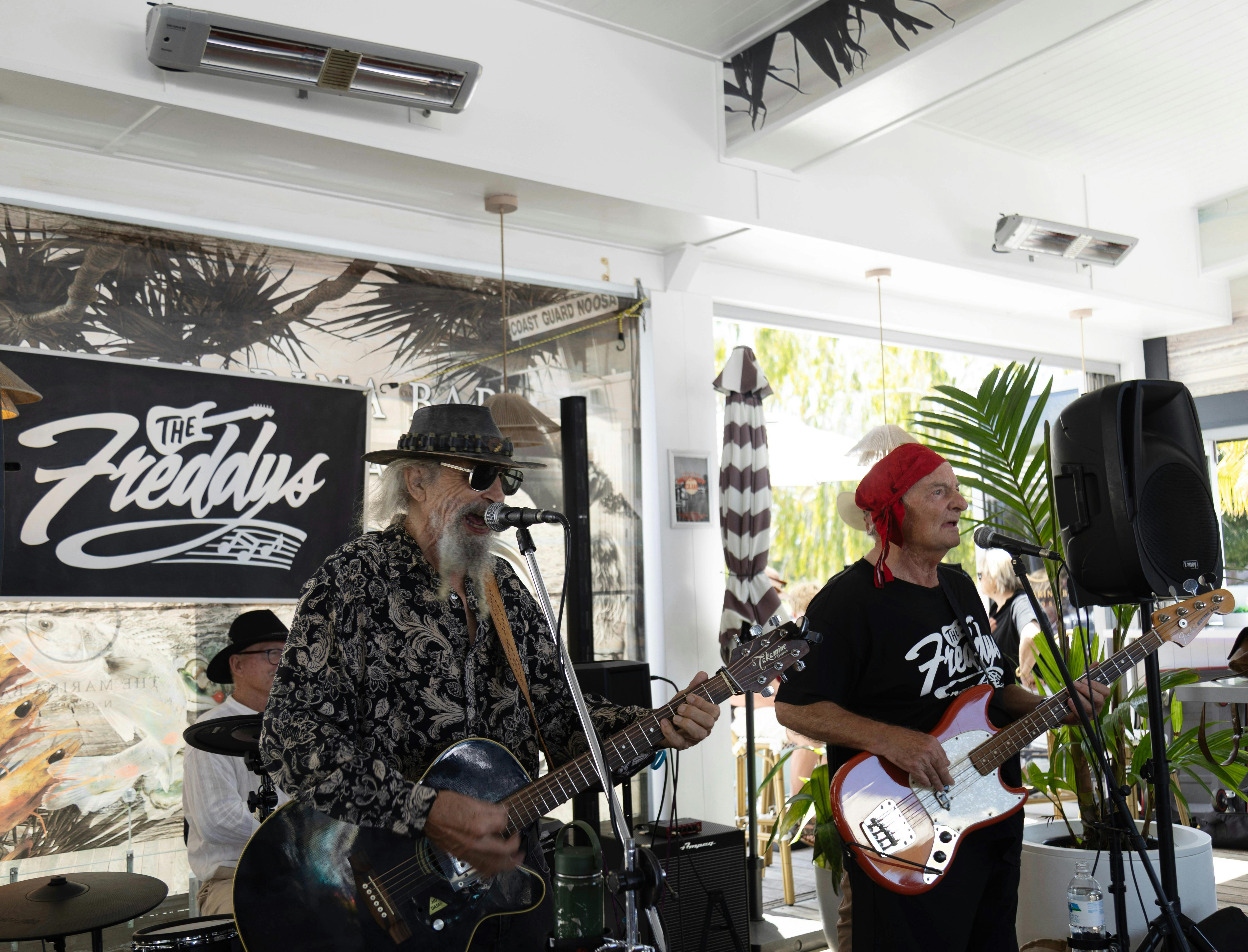 The Freddys playing at Noosa Marina