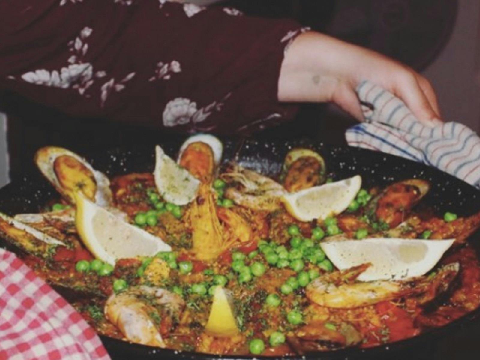 Authentically cooked paella!
