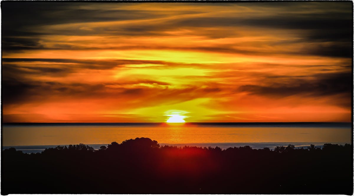 beach, sunset