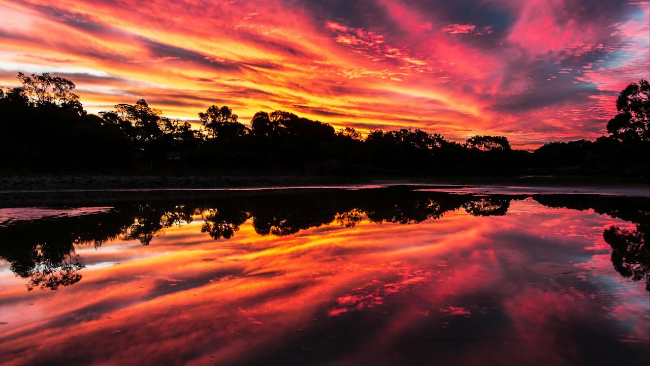 Sunset over Lake McIntyre