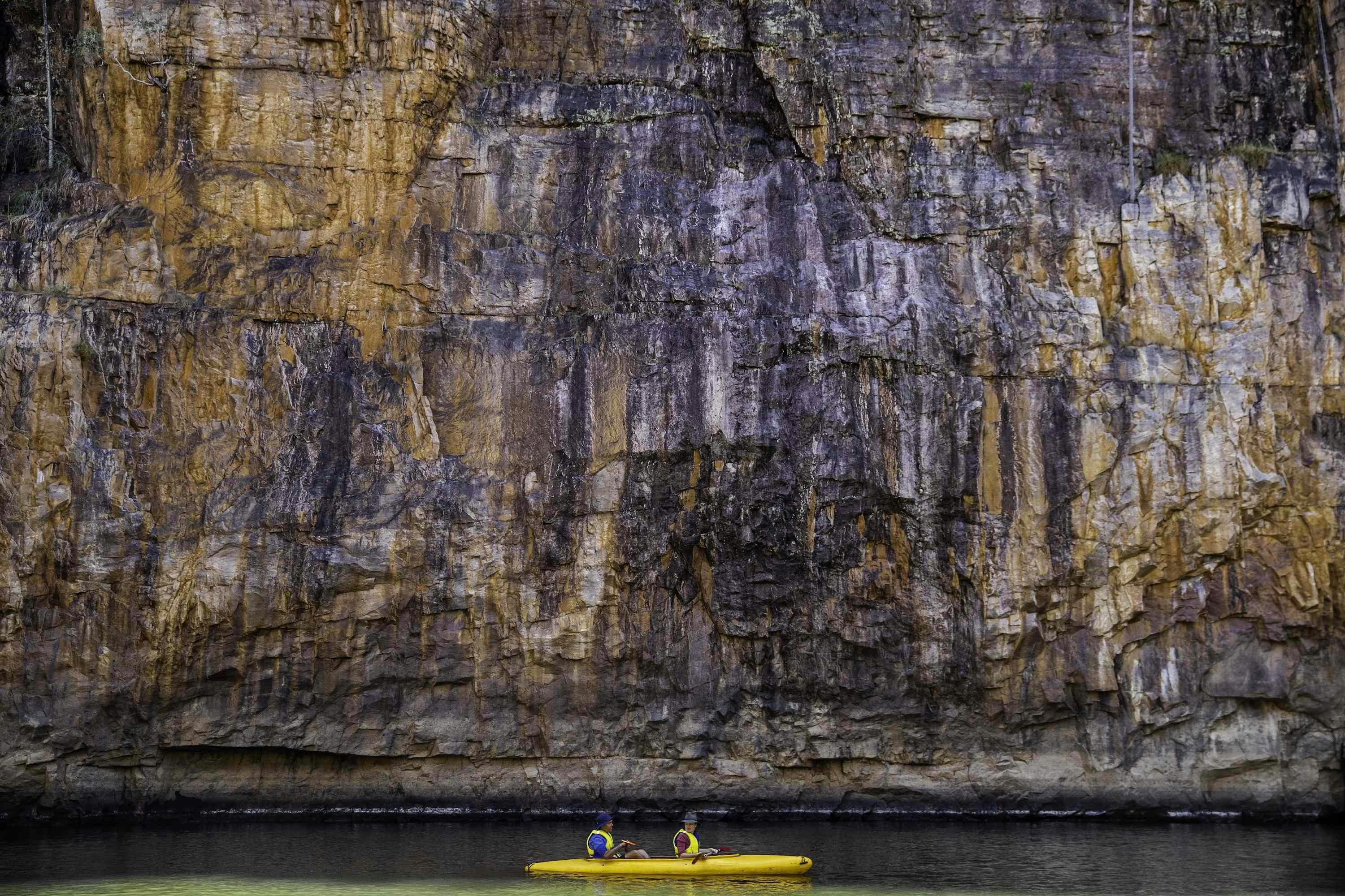 Couple canoeing at Nitmiluk National Park in Katherine