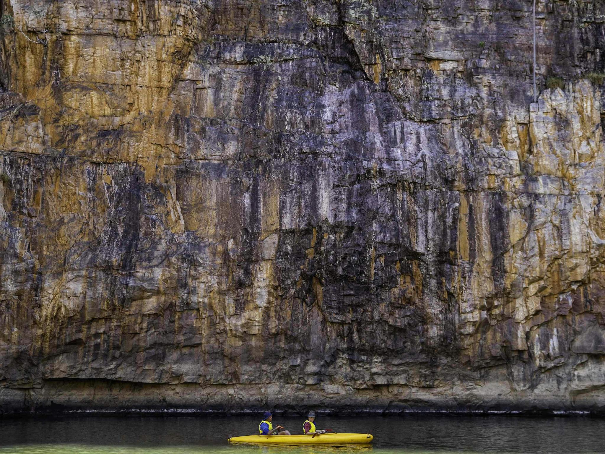 Couple canoeing at Nitmiluk National Park in Katherine