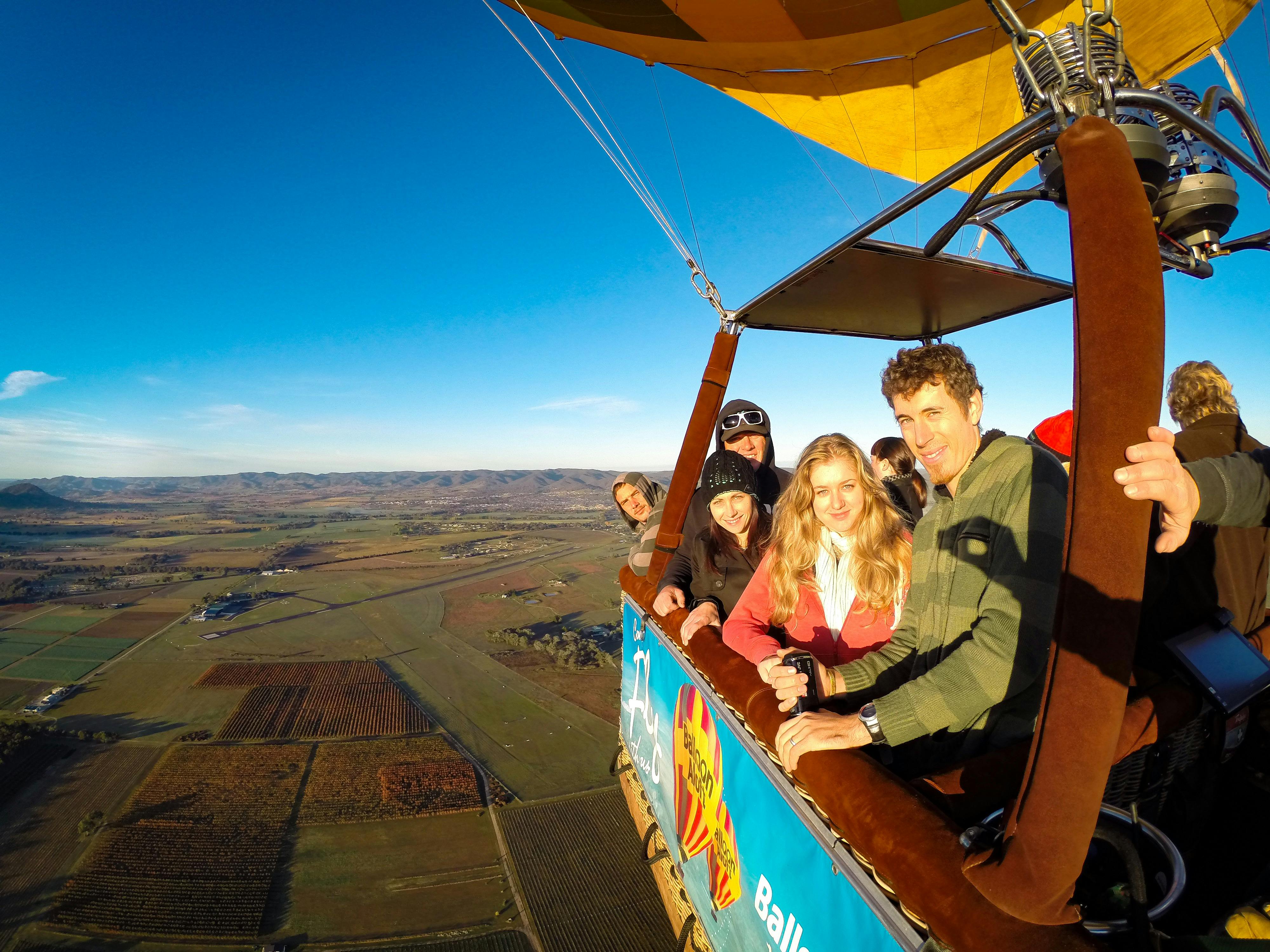 Passengers flying above the Mudgee Region