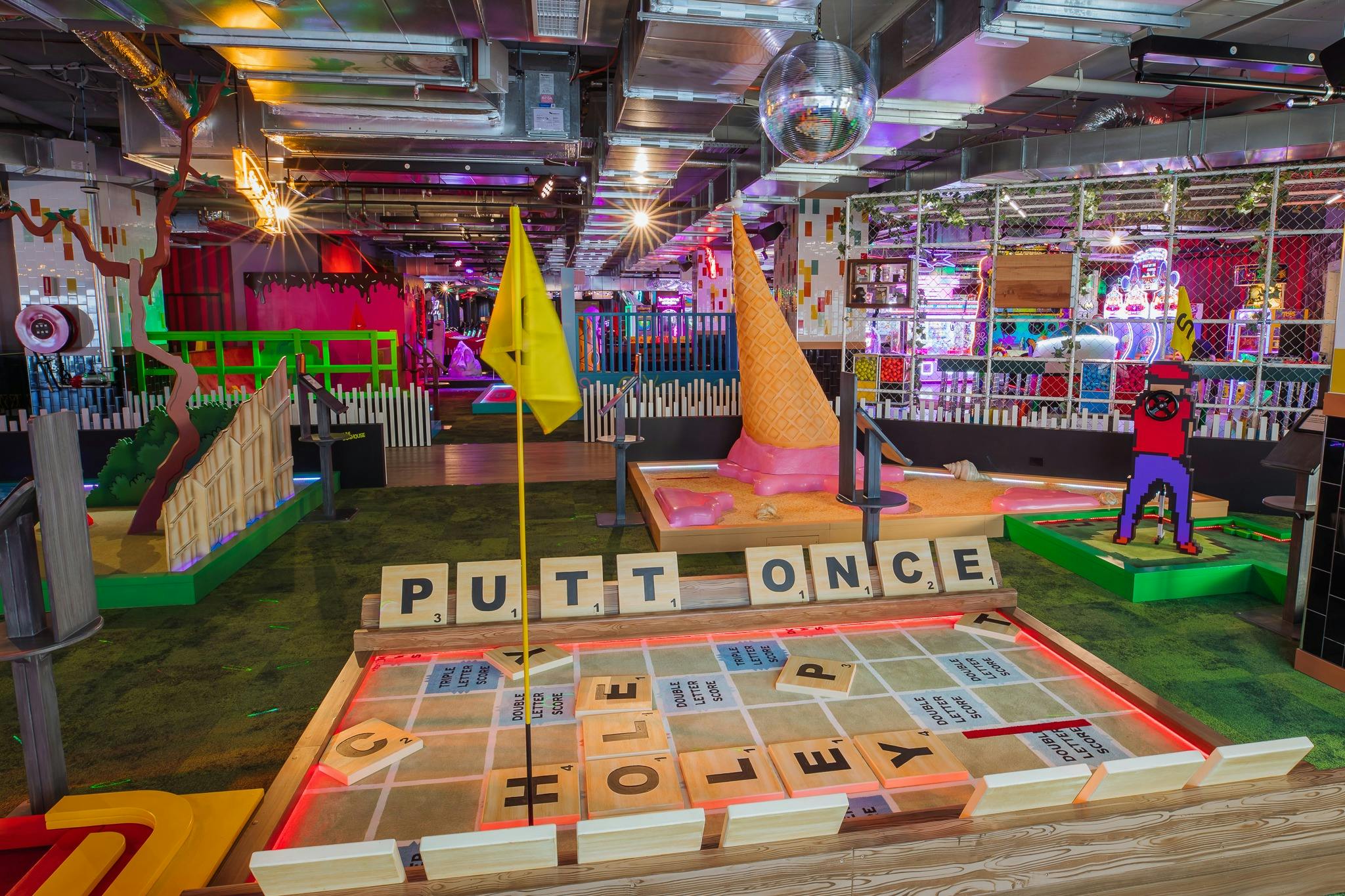 Holey Moley mini golf in Paradise