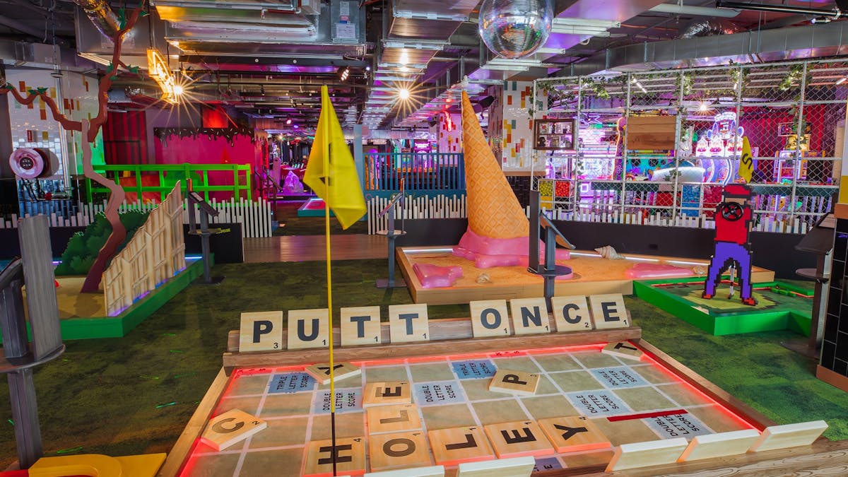 Holey Moley mini golf in Paradise