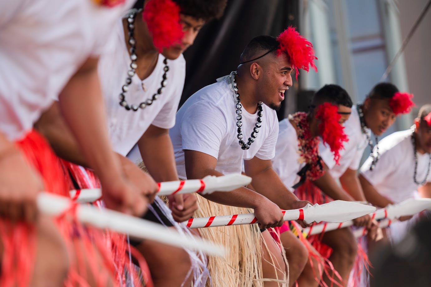 Pacific Island dancers performing at the festival