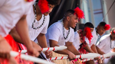 Pacific Island dancers performing at the festival