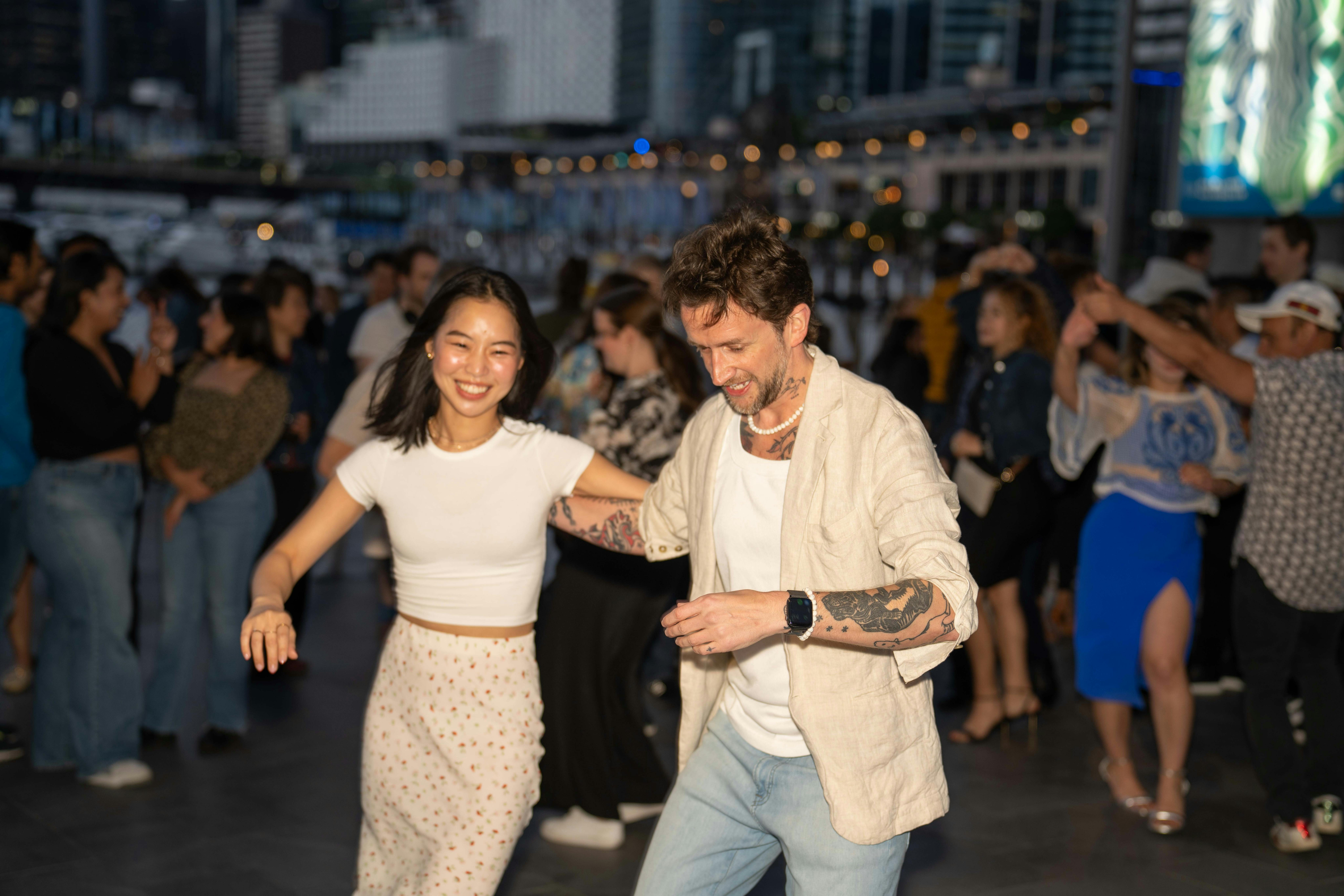 dancers at outdoor salsa