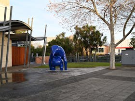beacon art sculpture of megafauna