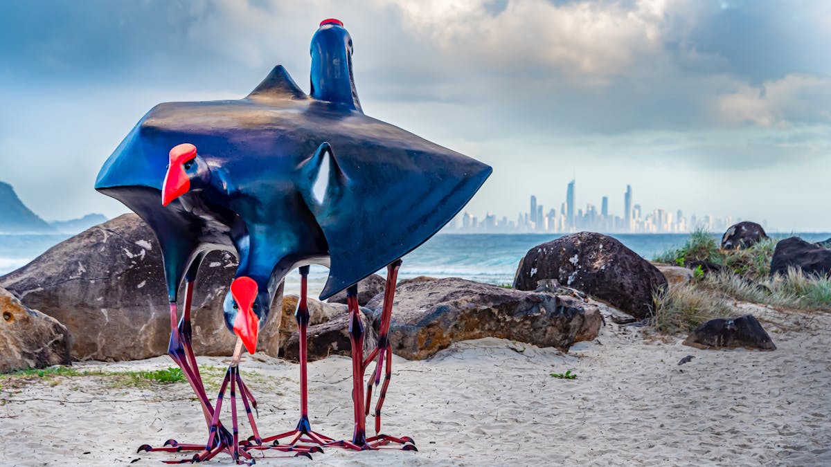 Swamp Hens by  Brian Bertrum at SWELL 2020 Currumbin Beach, Gold Coast, Queensland